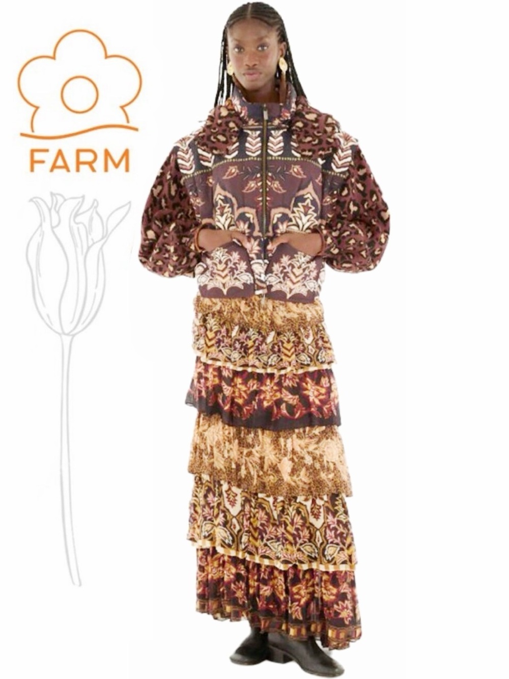 FARM Rio Ainika Hooded Puffer Jacket